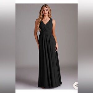 Azazie Kingsley Black Bridesmaid Dress